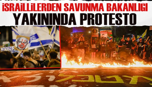 İsraillilerden Savunma Bakanlığı yakınında protesto gösterisi